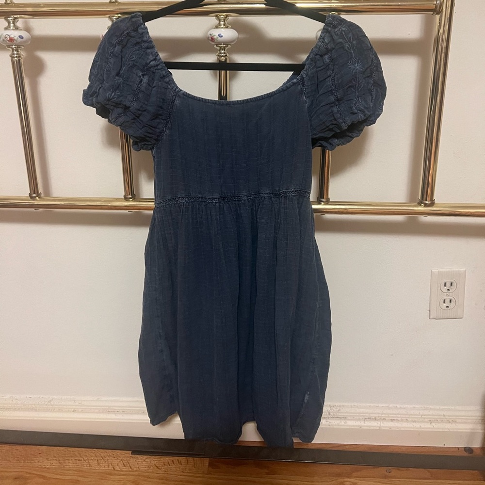 dark blue american eagle baby doll dress